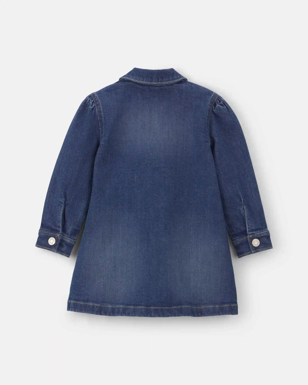 Toddler Girl Long-Sleeve Denim Dress - Dark Wash