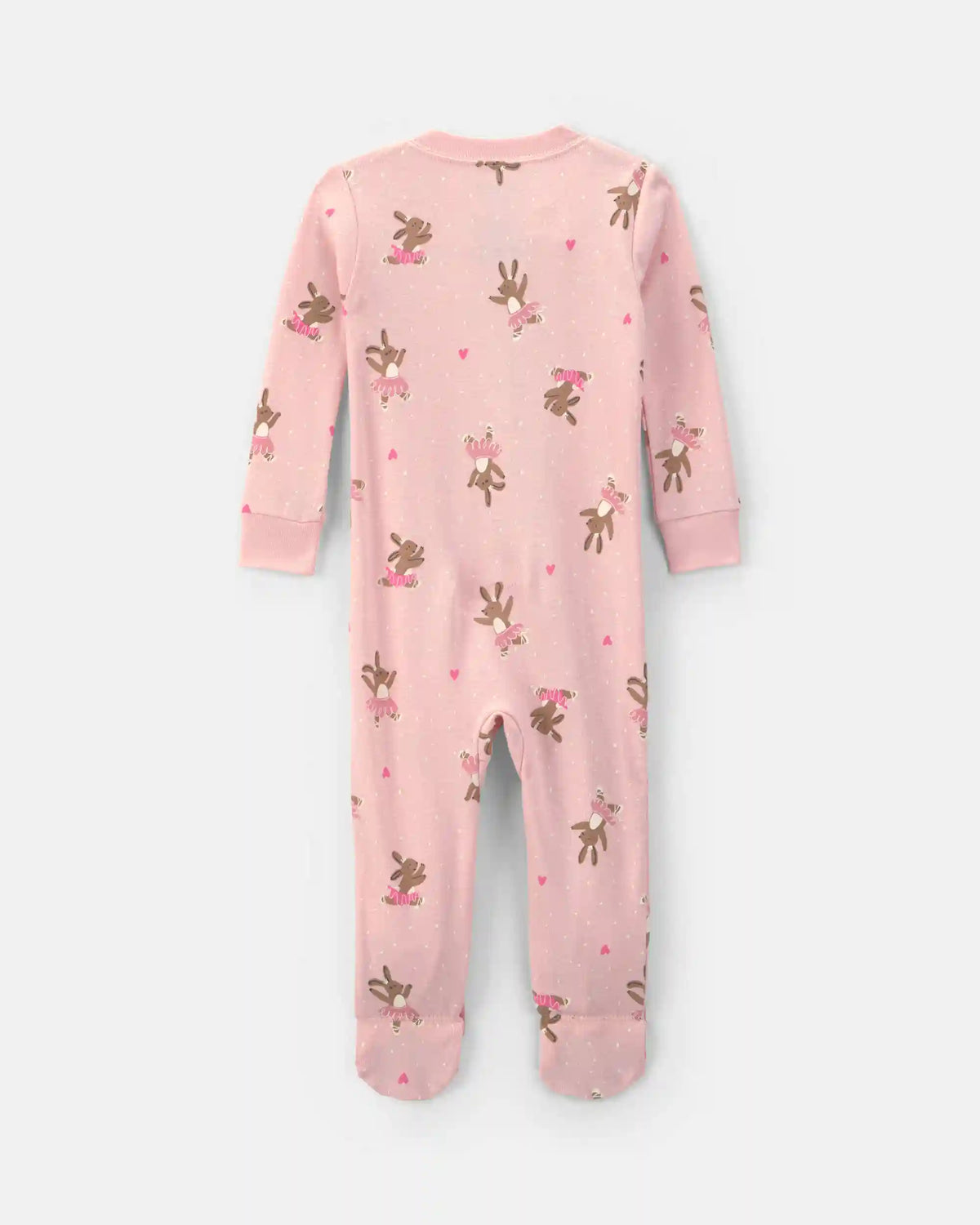 Toddler Girl Ballerina Bunny Cotton Snug Fit 1-Piece Pajama - Pink