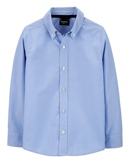 Boys Uniform Button-Front Shirt - Blue