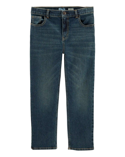 Kid Husky Fit Straight Jeans in Dark Rinse