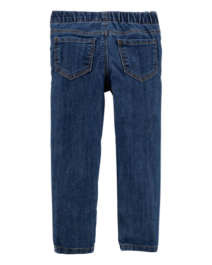 Girls Medium Wash Pull-On Skinny-Leg Jegging