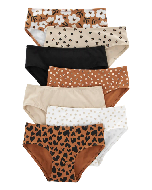Kid 7-Pack Stretch Cotton Hipster Underwear