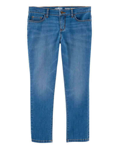 Kid Medium Blue Wash Plus-Fit Skinny-Leg Jeans