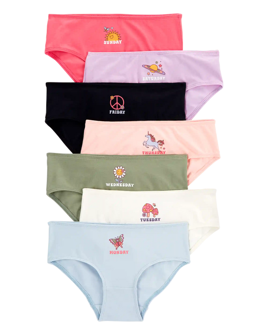 Kid 7-Pack Day of the Week Hipster Stretch Cotton Underwear