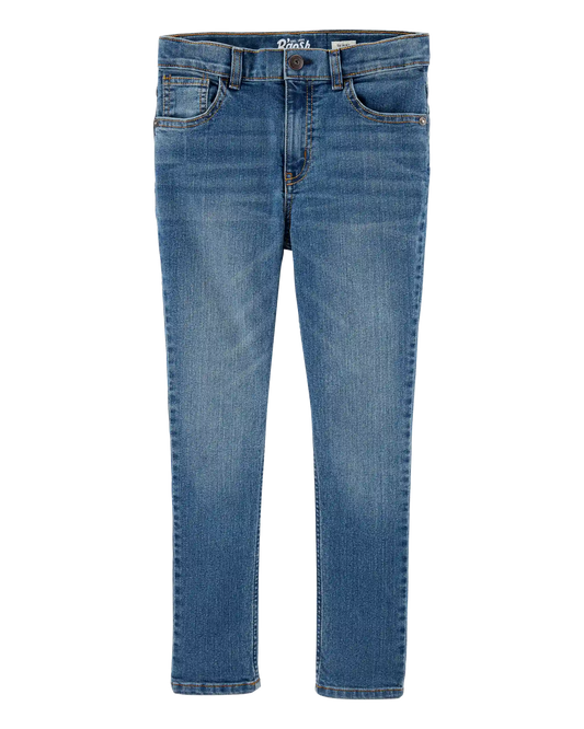 Boys Medium Blue Wash Skinny-Leg Jeans