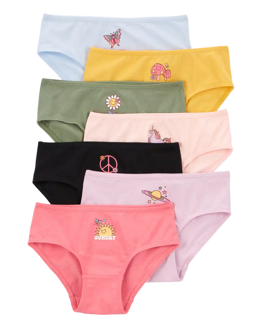 Kid 7-Pack Weekdays Hipster Stretch Cotton Undies