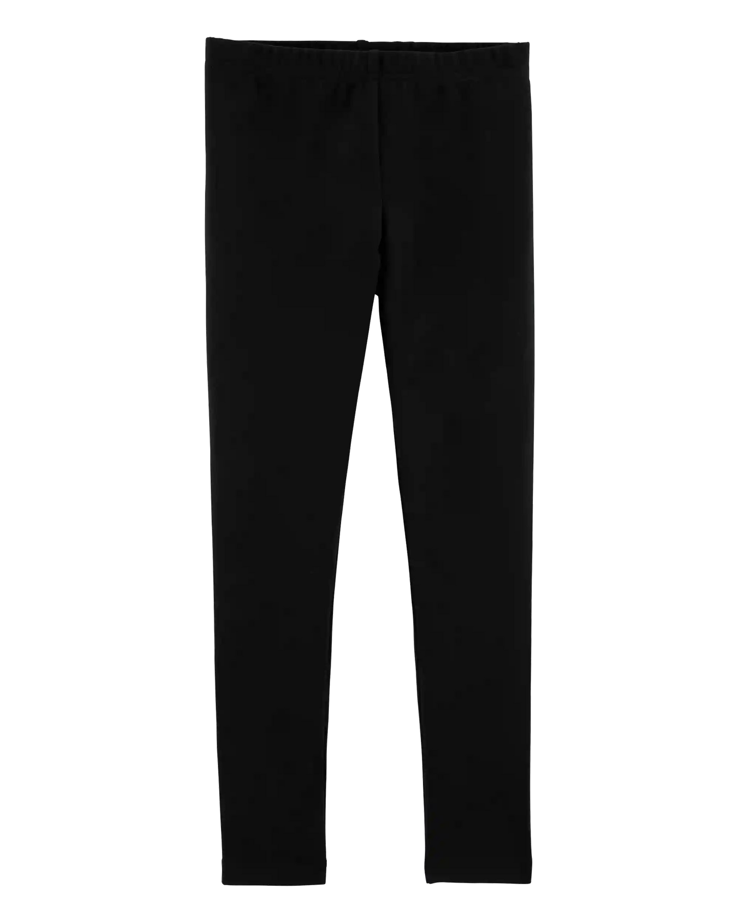 Girls Cotton Stretch Leggings - Black