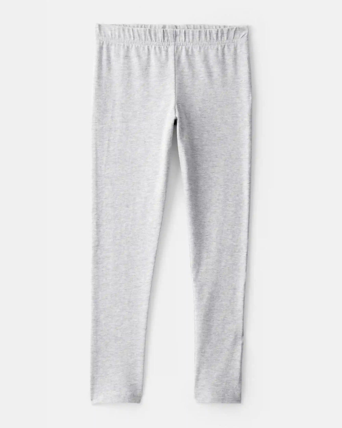 Girls Cotton Stretch Leggings - Grey
