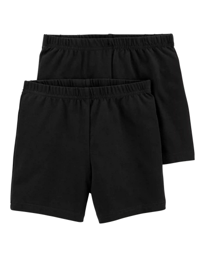 Girls 2-Pack Cartwheel Shorts - Black