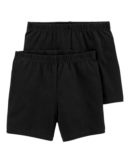 Girls 2-Pack Cartwheel Shorts - Black