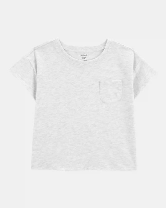 Kid Solid Short-Sleeve Fashion Top - Grey