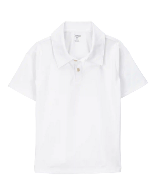 Kid Active Uniform Polo Shirt in Moisture Wicking BeCool™ Fabric - White