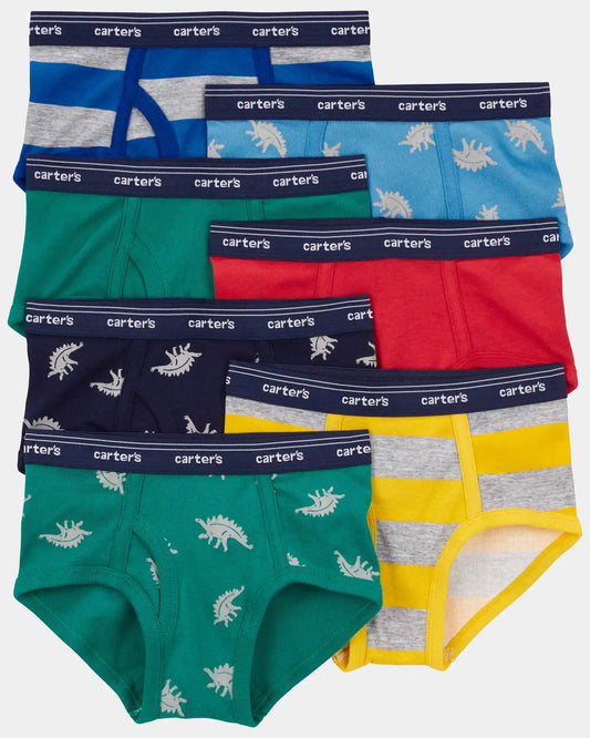 Boys 7-Pack Dinosaur Brief Underwear