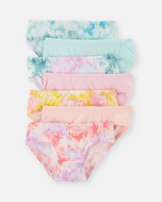 Girls 7-Pack Print Hipster Underwear - Pink/Blue