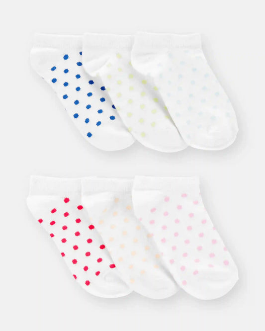 Girls 6-Pack No Show Socks