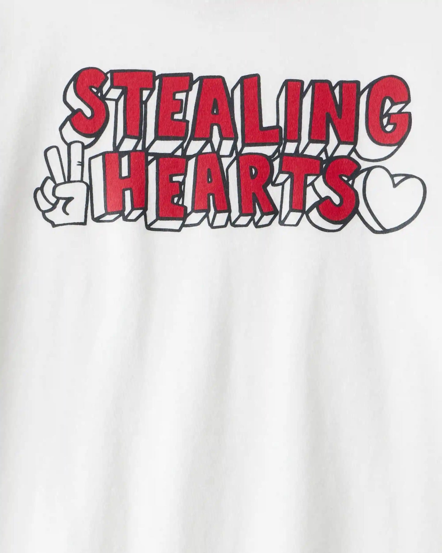 Boys Stealing Hearts Long-Sleeve Graphic Tee - Ivory