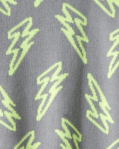 Boys Lightning Sweater - Grey