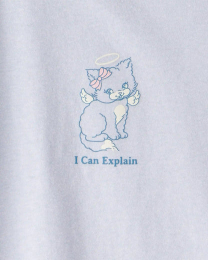 Girls Cat Short-Sleeve Graphic Tee - Blue