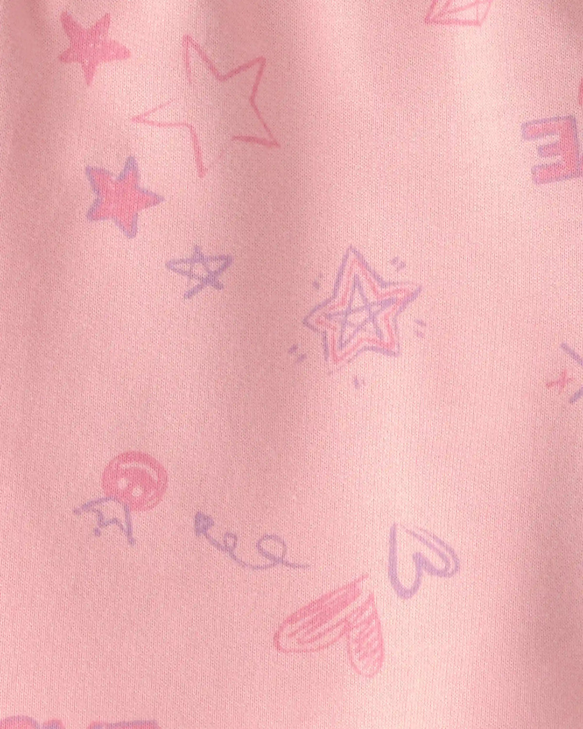 Girls Star French Terry Shorts - Pink