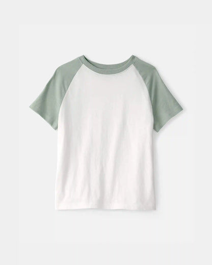 Kids Colorblock T-Shirt - Green/White