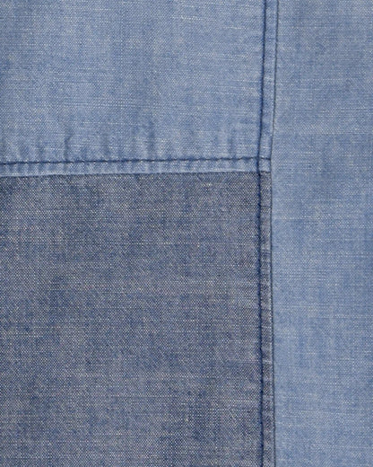 Boys Patchwork Chambray Button-Down Shirt - Blue
