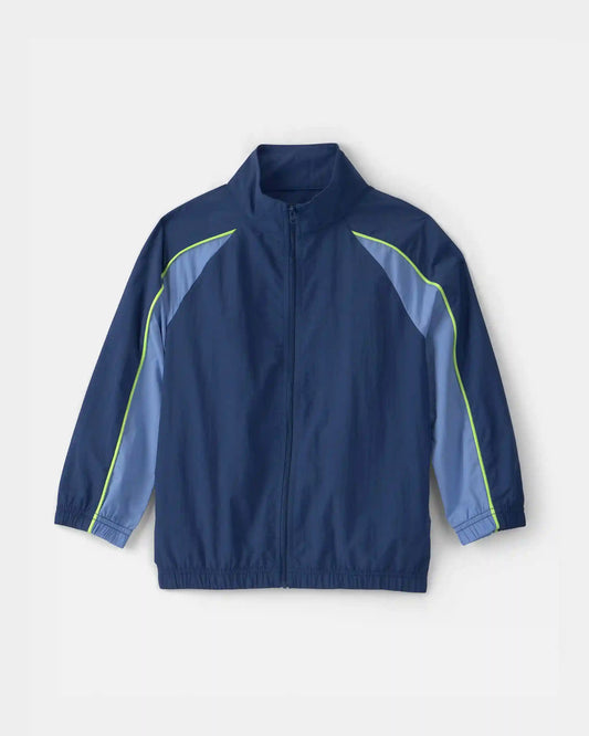 Boys Colourblock Active Windbreaker - Blue