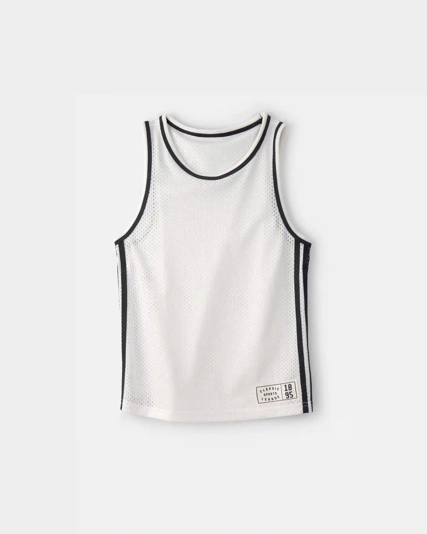 Boys Active Mesh Tank - White
