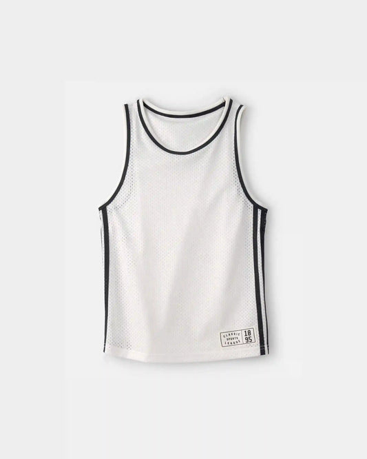 Boys Active Mesh Tank - White