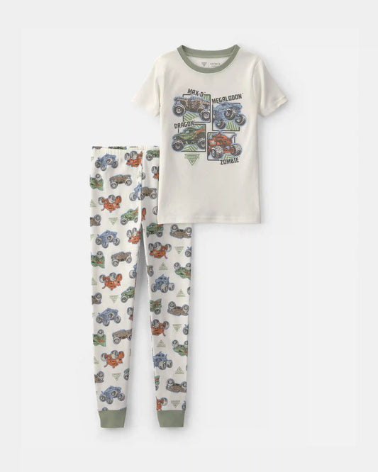 Boys 2-Piece Monster Jam Pajama Set