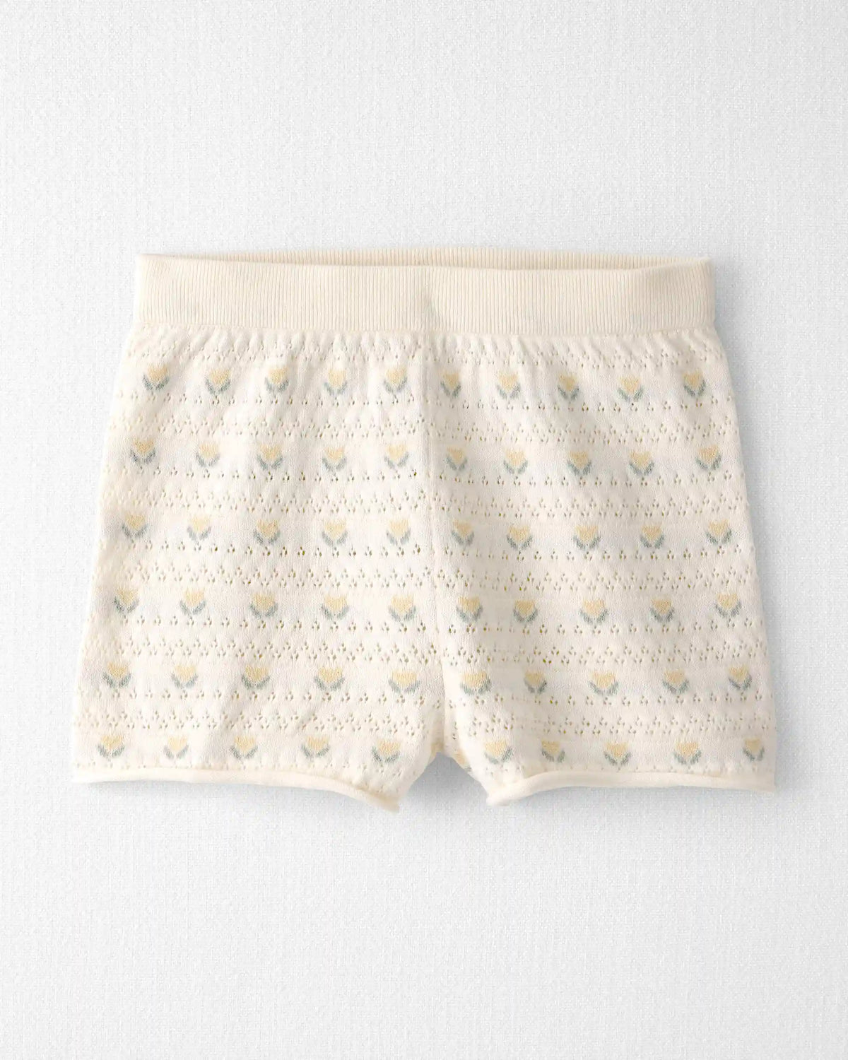Girls Organic Cotton Sweater Knit Set in Honey Floral Print