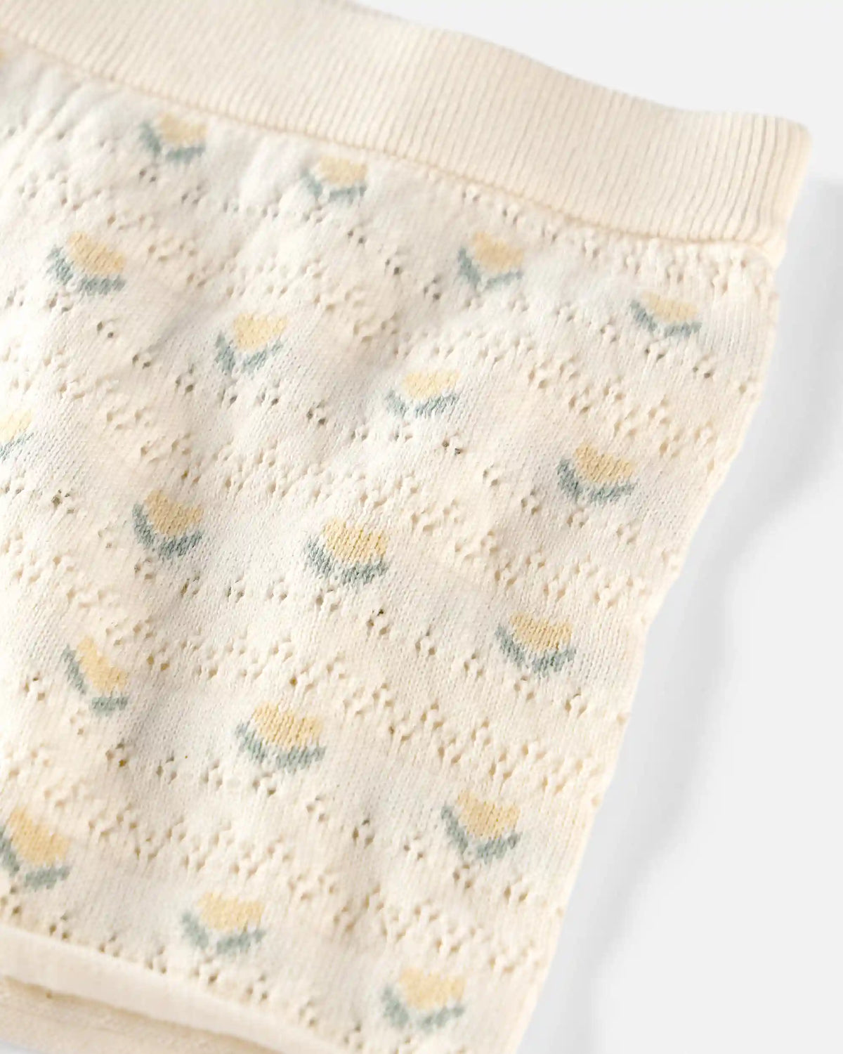 Girls Organic Cotton Sweater Knit Set in Honey Floral Print