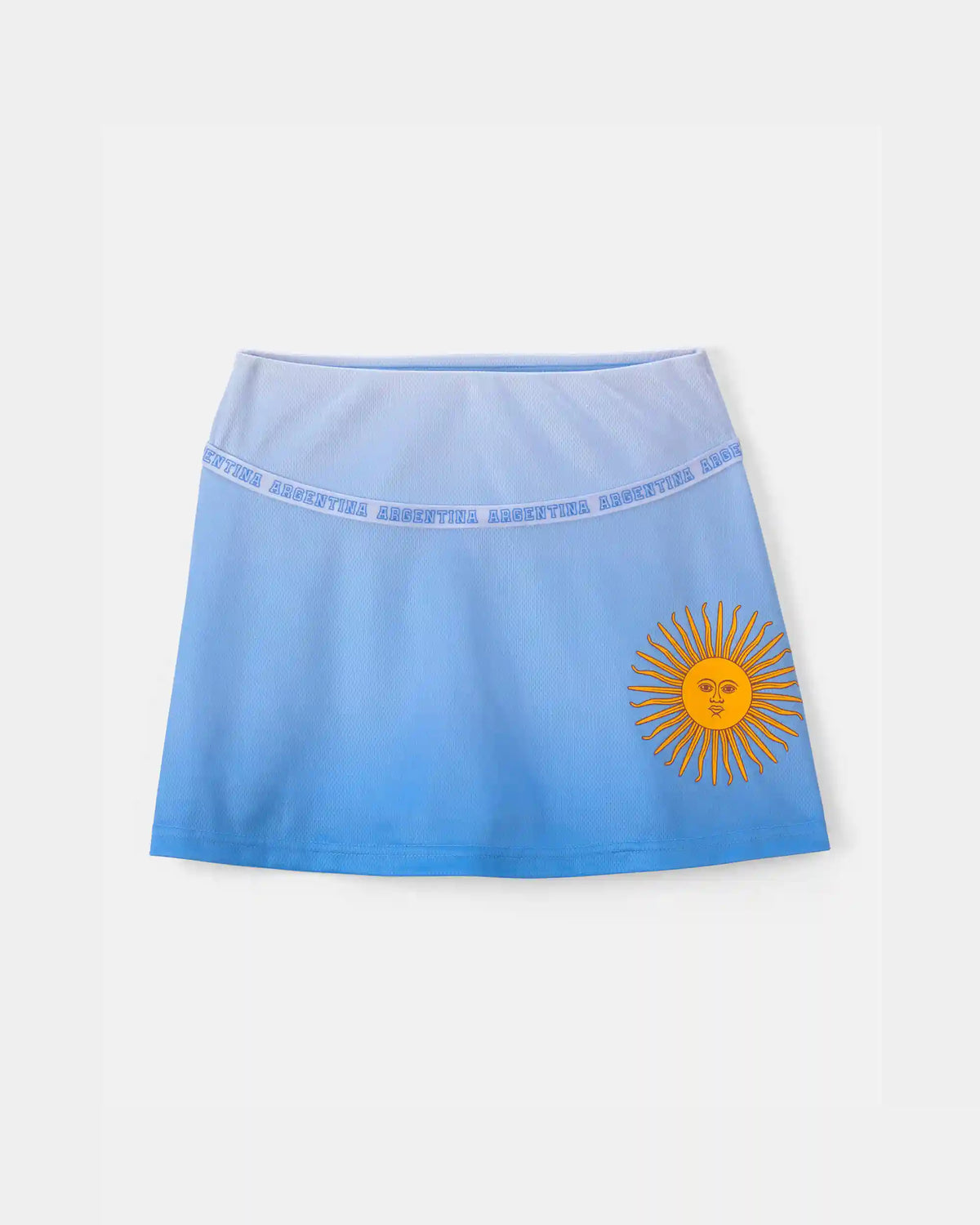 Girls Umbro Argentina Active Skort - Light Blue/White
