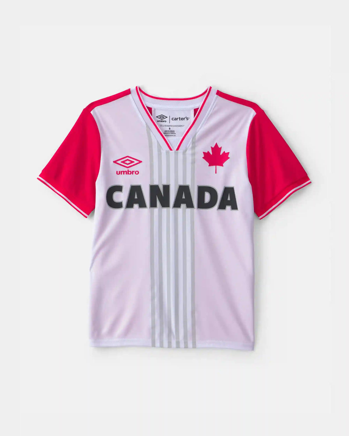 Kids Umbro Canada Soccer Jersey - Red/White