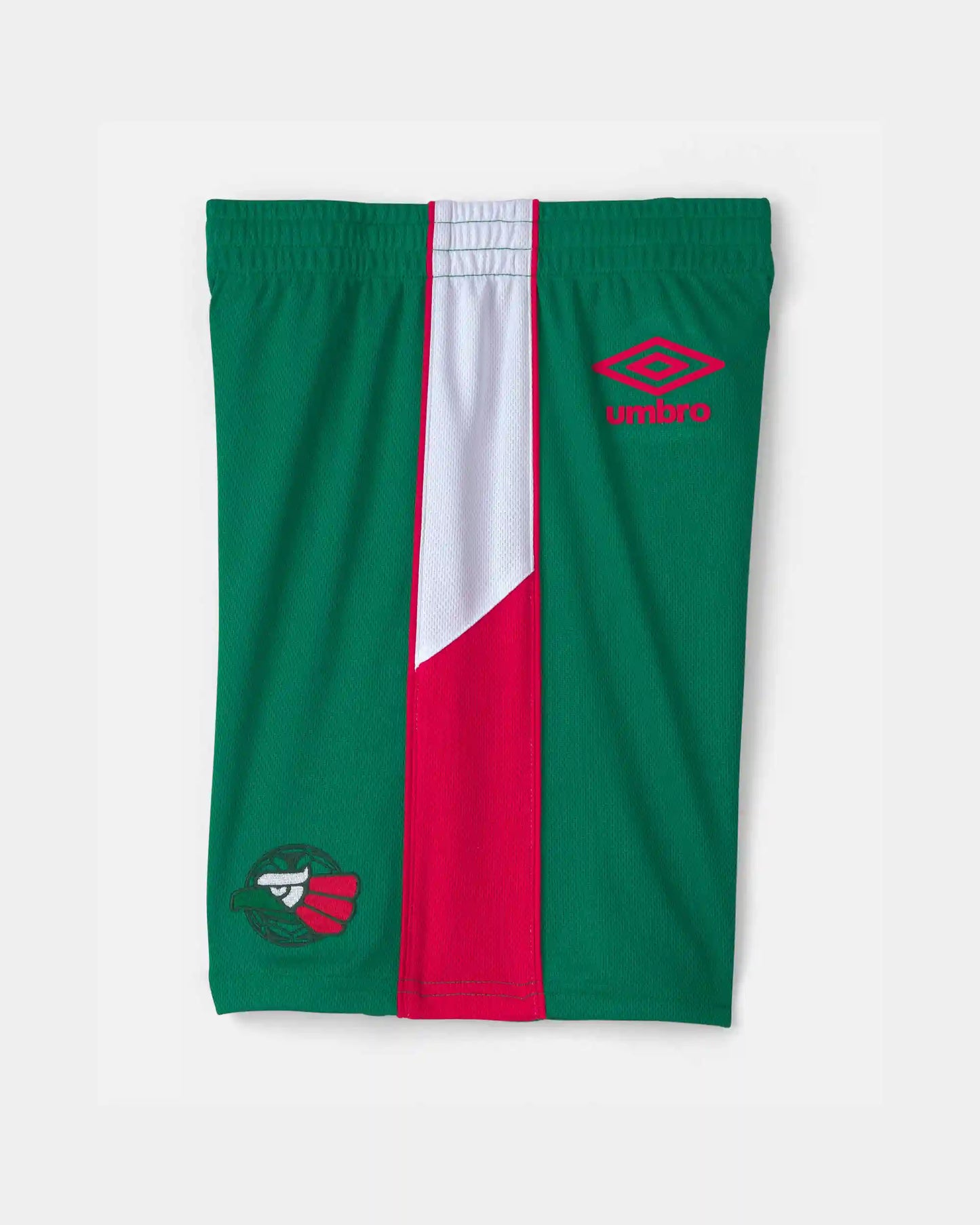 Kids Umbro Mexico Mesh Soccer Shorts - Green/White/Red