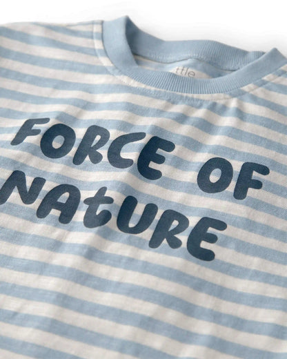 Kids Organic Cotton 'Force of Nature' Tee in Stripes