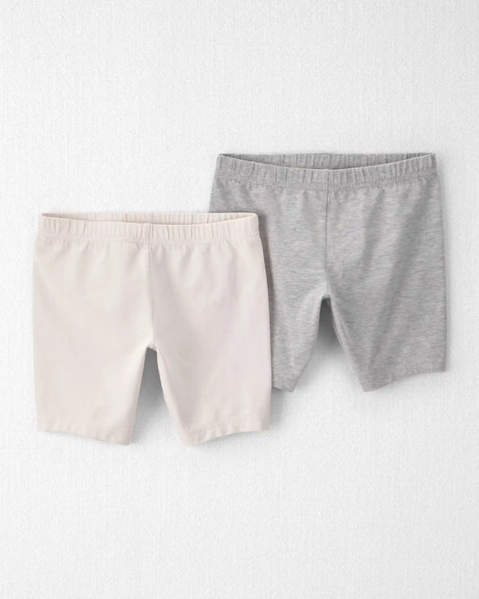 Girls 2-Pack Organic Cartwheel Shorts