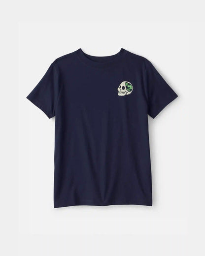 Boys Skull Graphic Tee - Blue