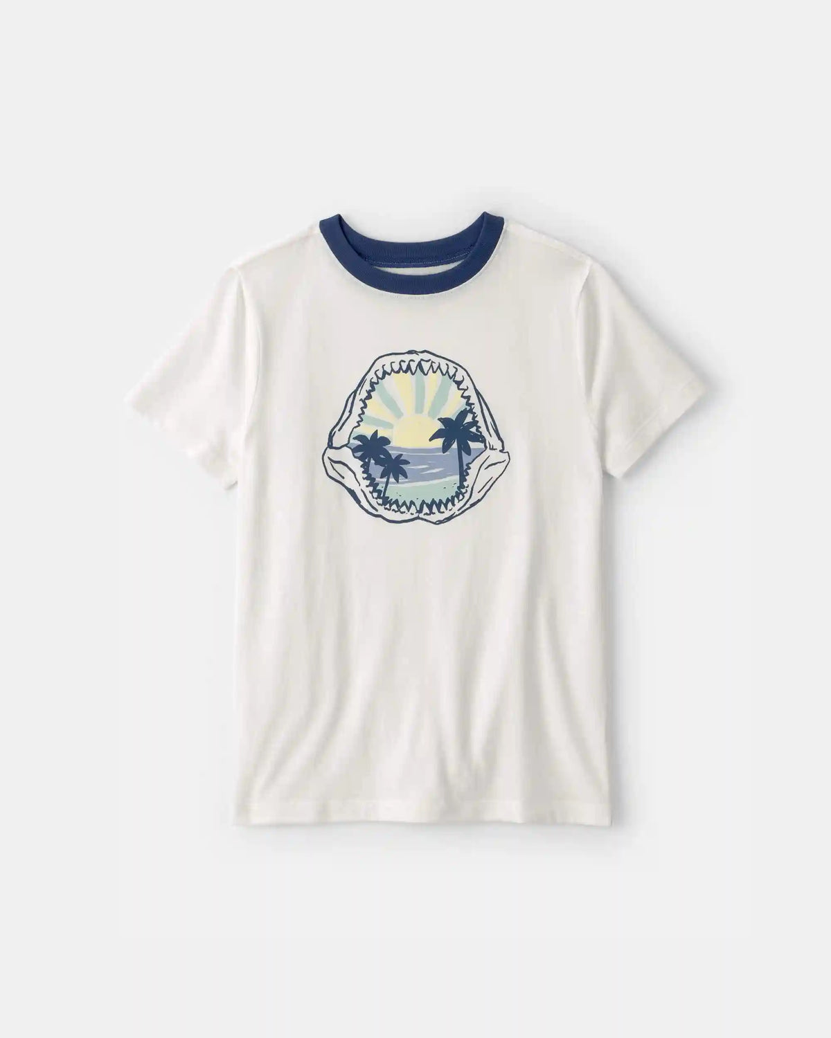 Kids Shark Fossil Graphic Tee - Ivory