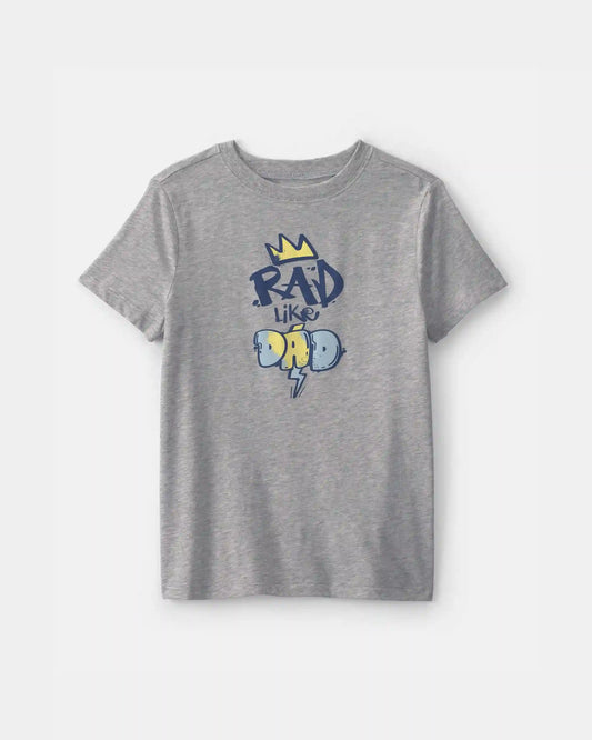 Boys 'Rad Like Dad' Graphic Tee - Grey
