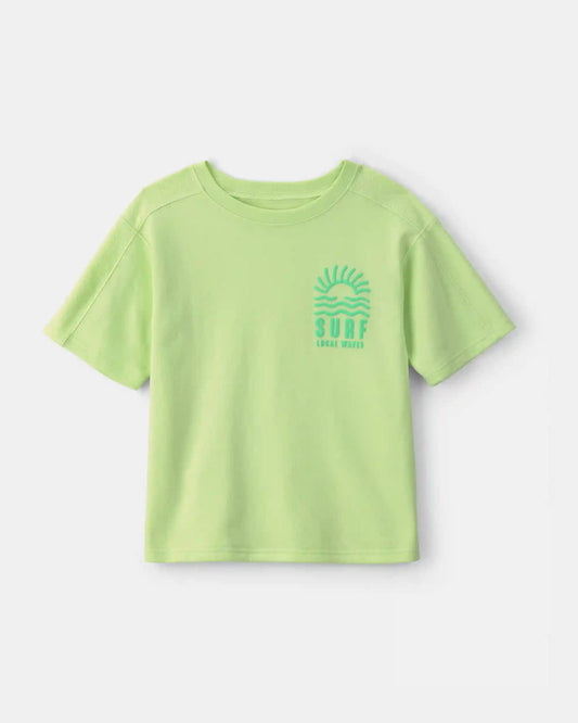 Boys Surf French Terry Graphic Tee - Green