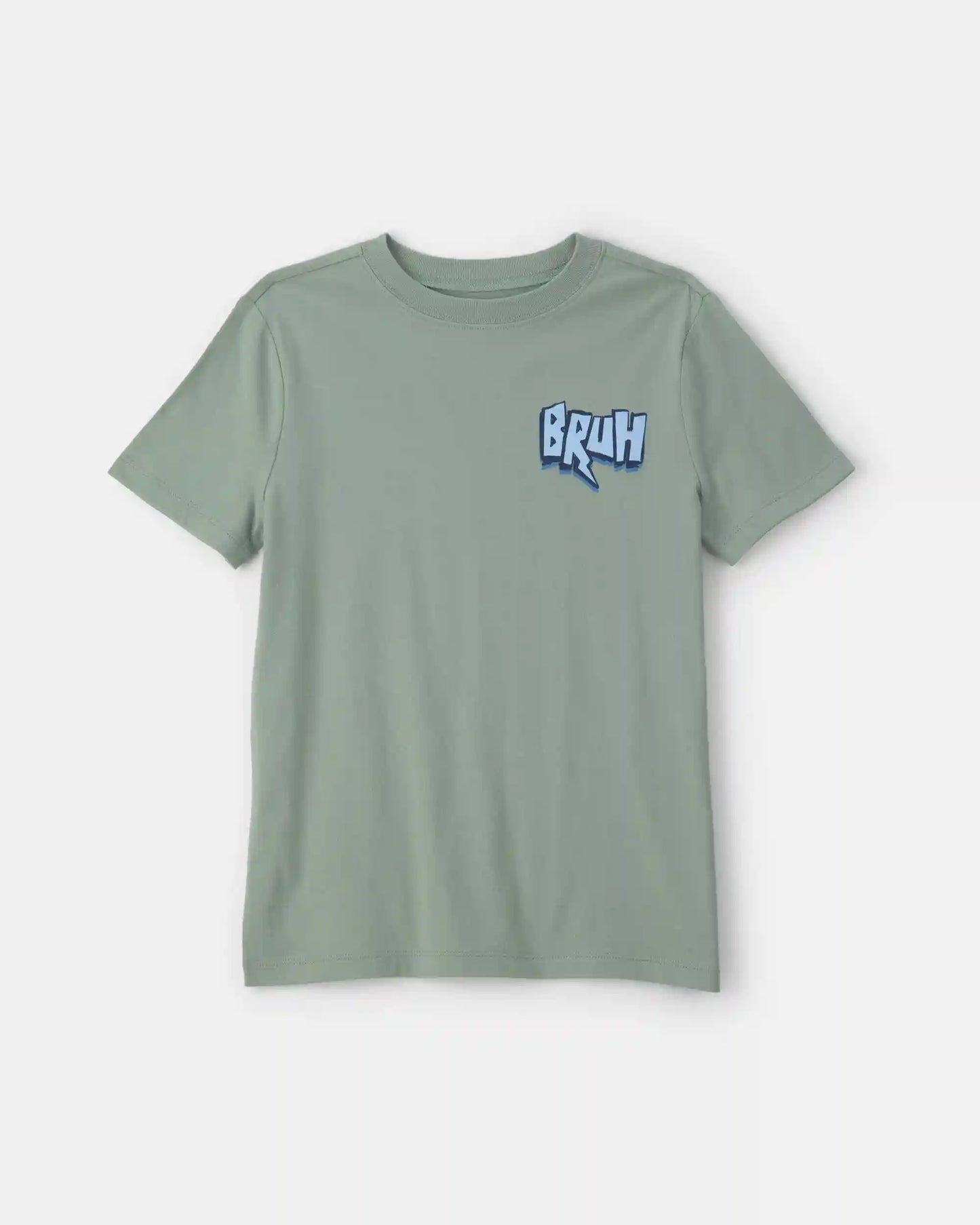 Boys 'Bruh' Graphic Tee - Green