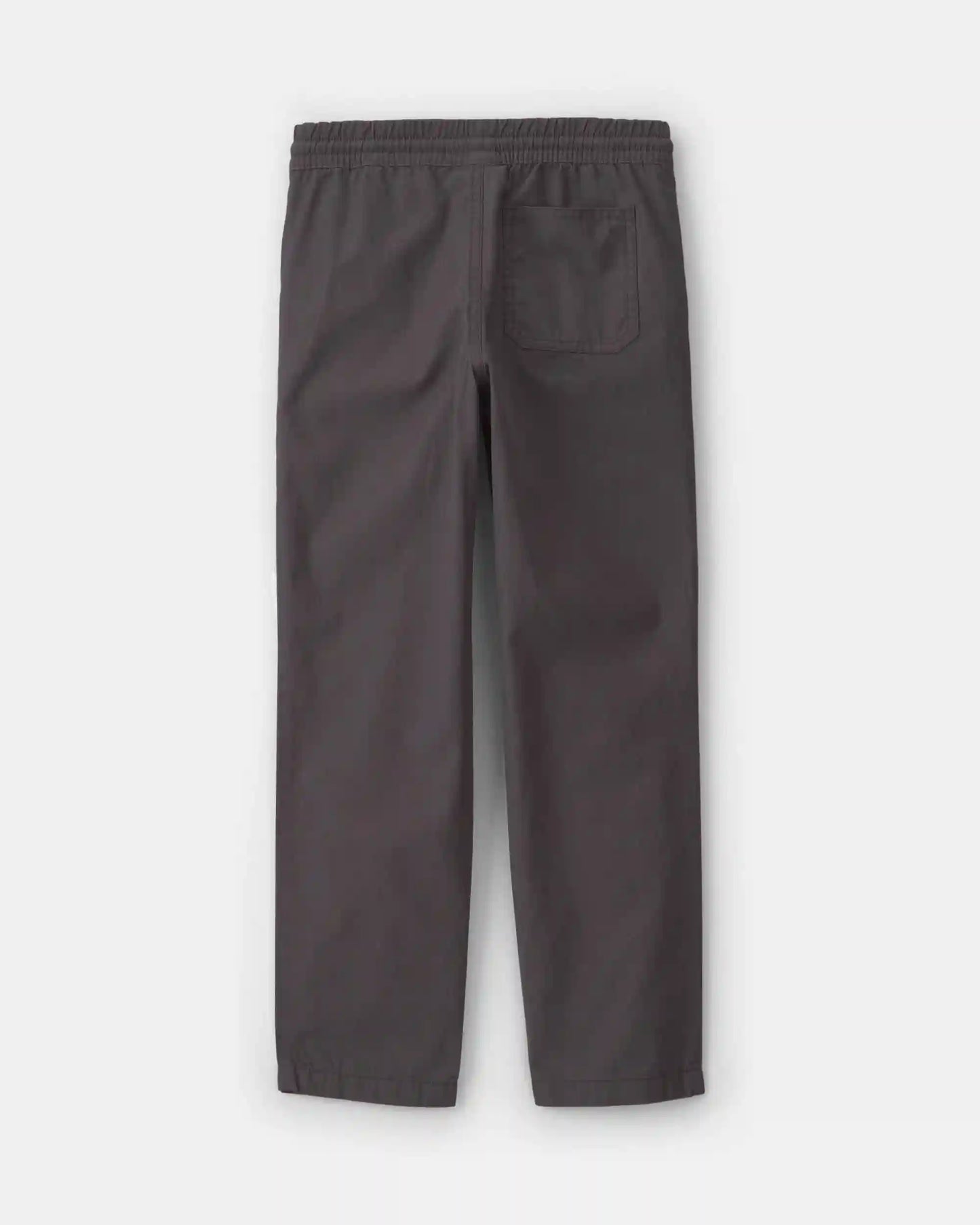 Boys Canvas Pull-On Pants - Grey