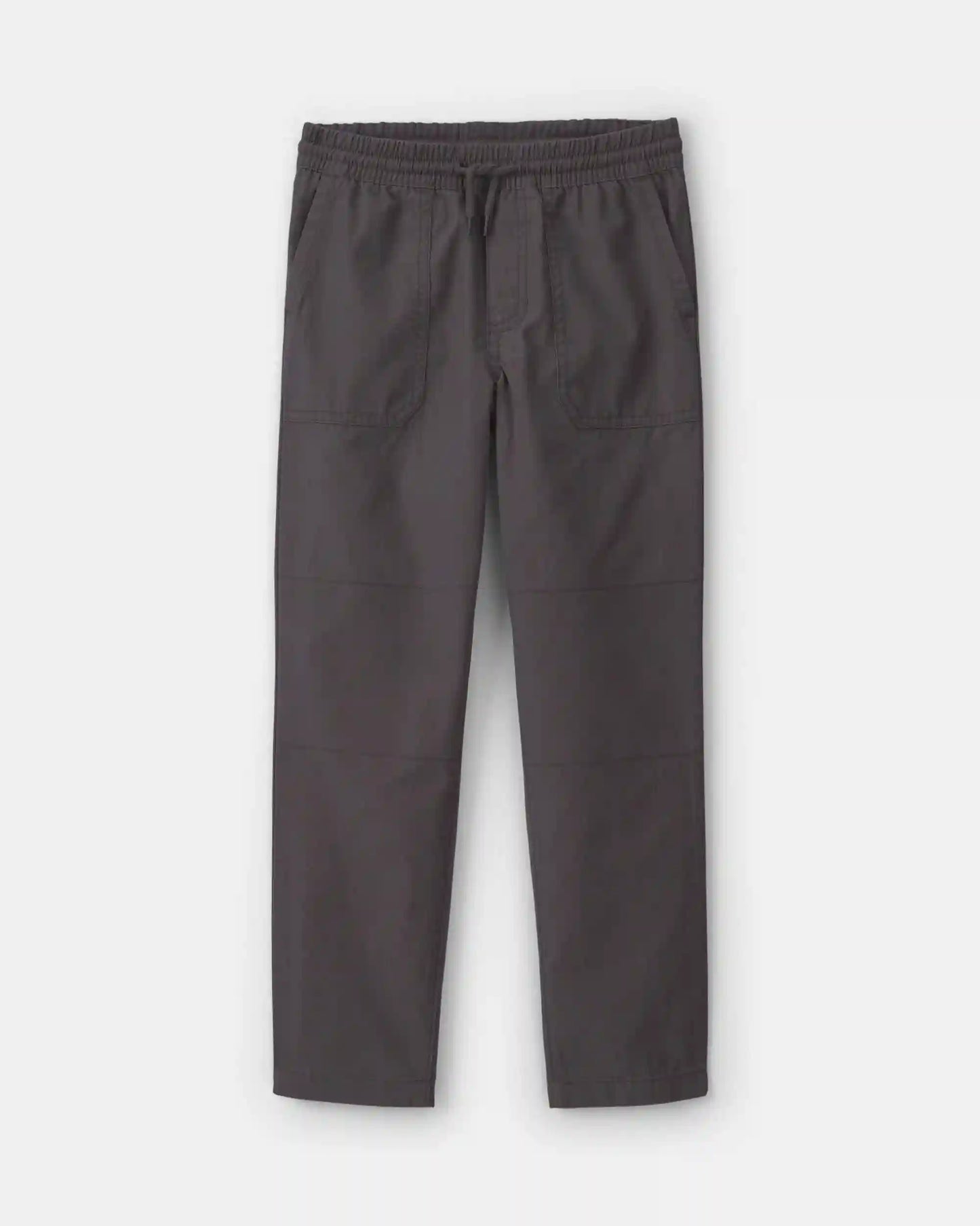 Boys Canvas Pull-On Pants - Grey