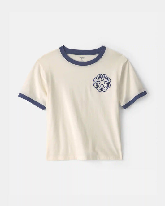 Boys OshKosh Clover Graphic Tee - Cream