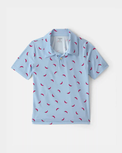 Boys Pepper Active Polo Shirt - Blue