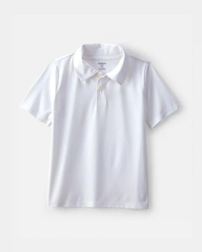 Boys Uniform Active Polo Shirt - White