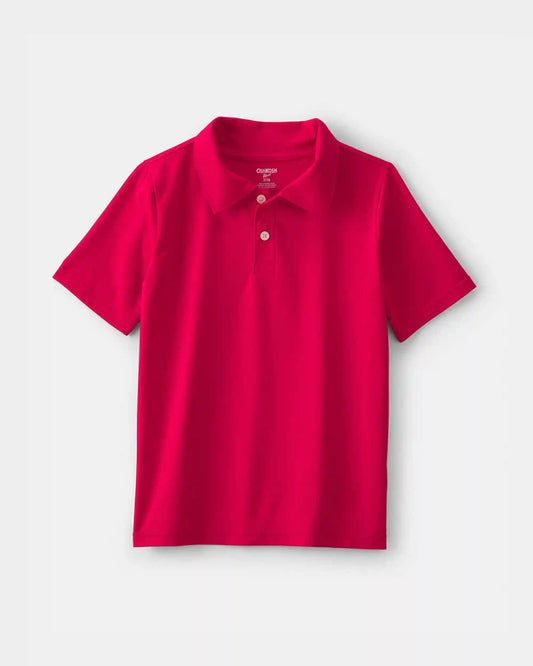 Boys Uniform Active Polo Shirt - Red