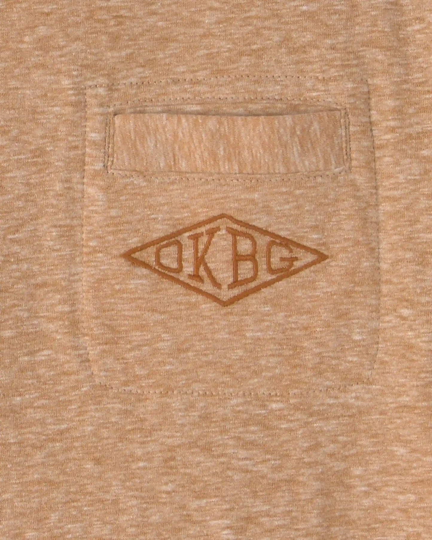 Kids OshKosh Logo Embroidered Pocket Graphic Tee - Tan