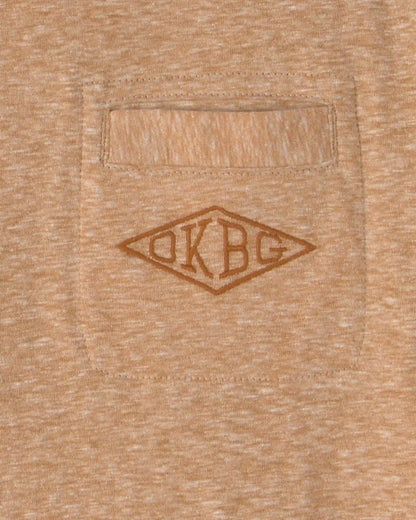 Kids OshKosh Logo Embroidered Pocket Graphic Tee - Tan