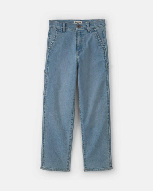 Boys Straight-Leg Jeans - Light Wash